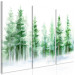 Canvas Print Trees Painted With Watercolor - Spruce Forest in White and Green Colors 151825 additionalThumb 2