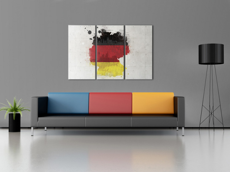 Canvas Map of Germany - triptych 55425 additionalImage 3