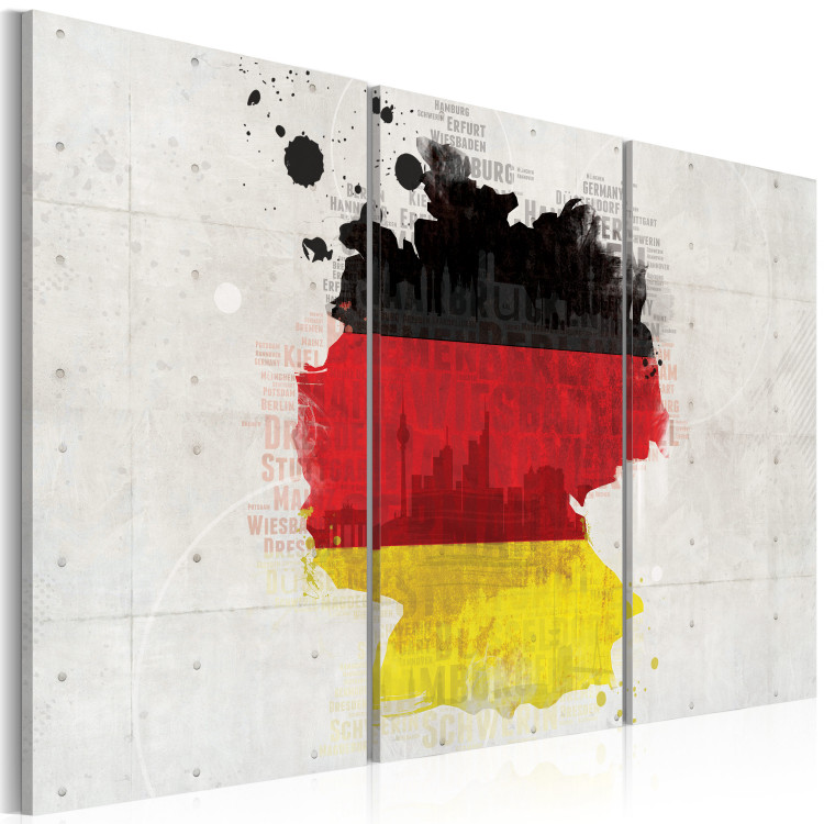 Canvas Map of Germany - triptych 55425 additionalImage 2
