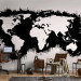 Photo Wallpaper Black and White World - Map with White Continents and Black Oceans 60025 additionalThumb 4