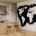 Photo Wallpaper Black and White World - Map with White Continents and Black Oceans 60025 additionalThumb 7