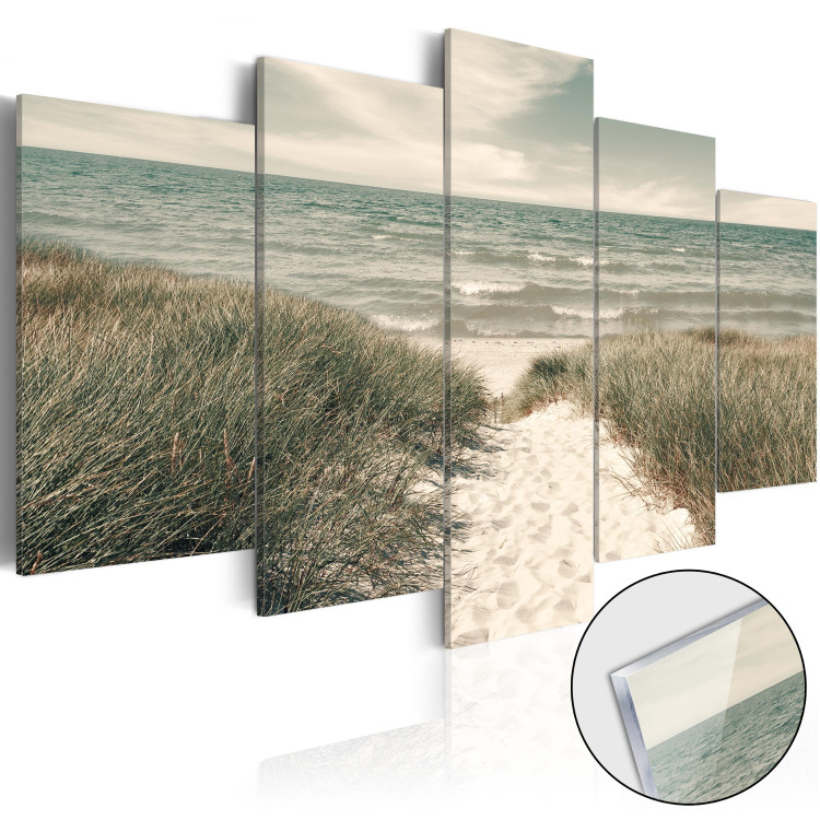 Print On Glass Quiet Beach [Glass] 92525