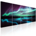 Canvas Polar Sky at Night (5-piece) - Landscape with Aurora and Sea 105035 additionalThumb 2