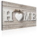 Canvas Heart of Home (1-piece) - White English Text in Vintage Style 106235 additionalThumb 2