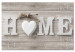 Canvas Heart of Home (1-piece) - White English Text in Vintage Style 106235