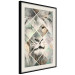 Poster Lion on the Chessboard - wild cat in a colorful geometric abstraction 114435 additionalThumb 3
