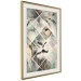 Poster Lion on the Chessboard - wild cat in a colorful geometric abstraction 114435 additionalThumb 2