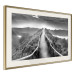 Wall Poster Azores - black and white landscape with a view of the sky and mountain road 115135 additionalThumb 2