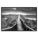 Wall Poster Azores - black and white landscape with a view of the sky and mountain road 115135 additionalThumb 24