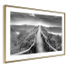 Wall Poster Azores - black and white landscape with a view of the sky and mountain road 115135 additionalThumb 8