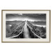 Wall Poster Azores - black and white landscape with a view of the sky and mountain road 115135 additionalThumb 19