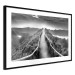 Wall Poster Azores - black and white landscape with a view of the sky and mountain road 115135 additionalThumb 11