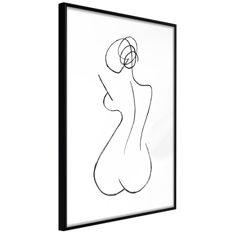 Poster Female Shapes - minimalist black and white line art with a woman 115235 additionalImage 11