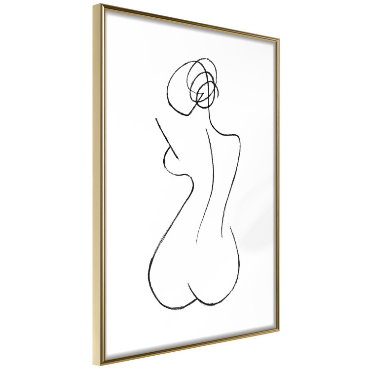 Poster Female Shapes - minimalist black and white line art with a woman 115235 additionalImage 6