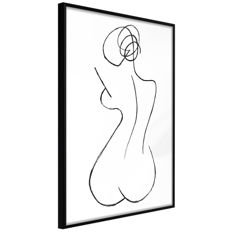 Poster Female Shapes - minimalist black and white line art with a woman 115235 additionalImage 10