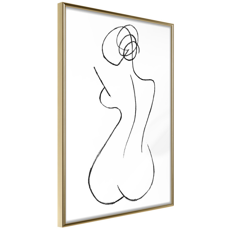Poster Female Shapes - minimalist black and white line art with a woman 115235 additionalImage 12