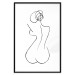 Poster Female Shapes - minimalist black and white line art with a woman 115235 additionalThumb 15