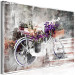 Canvas Print Flowery Street (1-part) - Bicycle in Shabby Chic Style Under Stairs 116435 additionalThumb 2