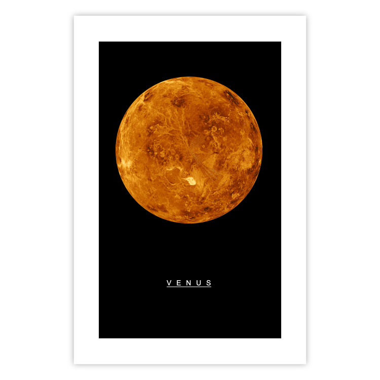 Wall Poster Venus - English text and orange planet against a black space backdrop 116735 additionalImage 25