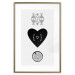Poster Two Hearts and a Trunk - simple black and white composition in original pattern 117335 additionalThumb 20