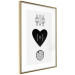 Poster Two Hearts and a Trunk - simple black and white composition in original pattern 117335 additionalThumb 14