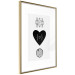 Poster Two Hearts and a Trunk - simple black and white composition in original pattern 117335 additionalThumb 6