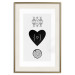 Poster Two Hearts and a Trunk - simple black and white composition in original pattern 117335 additionalThumb 19
