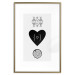 Poster Two Hearts and a Trunk - simple black and white composition in original pattern 117335 additionalThumb 16