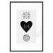 Poster Two Hearts and a Trunk - simple black and white composition in original pattern 117335 additionalThumb 15