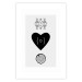 Poster Two Hearts and a Trunk - simple black and white composition in original pattern 117335 additionalThumb 19