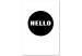 Canvas Print Hello - white inscription on a black circle, on the background 117635