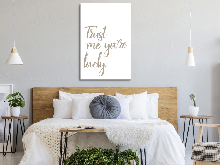 Canvas Print Trust me you're lovely - a sign in English on a white background 117835 additionalImage 3