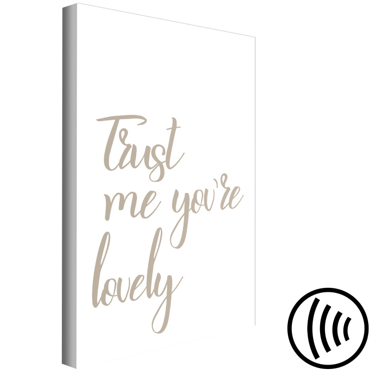 Canvas Print Trust me you're lovely - a sign in English on a white background 117835 additionalImage 6