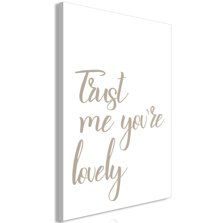 Canvas Print Trust me you're lovely - a sign in English on a white background 117835 additionalImage 2