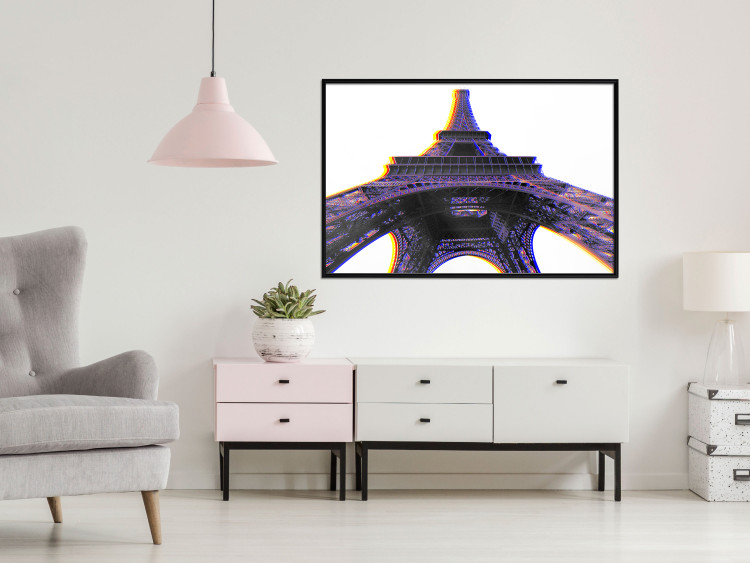 Poster Architectural Hypnosis - purple Eiffel Tower from a frog's perspective 117935 additionalImage 3