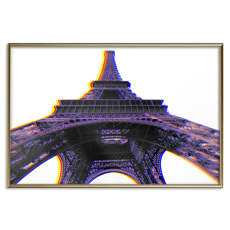 Poster Architectural Hypnosis - purple Eiffel Tower from a frog's perspective 117935 additionalImage 20
