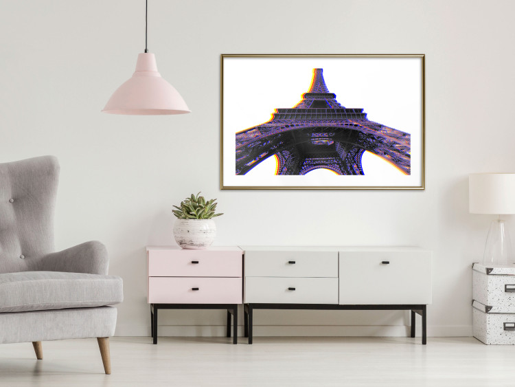 Poster Architectural Hypnosis - purple Eiffel Tower from a frog's perspective 117935 additionalImage 13