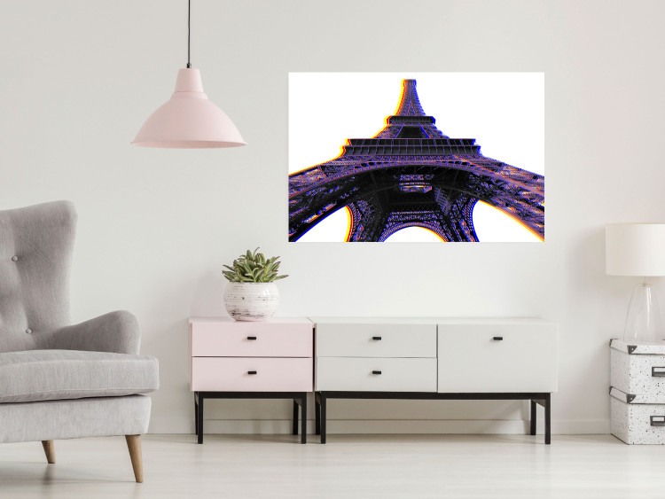 Poster Architectural Hypnosis - purple Eiffel Tower from a frog's perspective 117935 additionalImage 16
