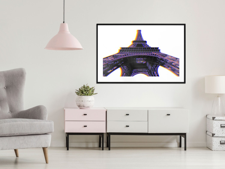 Poster Architectural Hypnosis - purple Eiffel Tower from a frog's perspective 117935 additionalImage 4