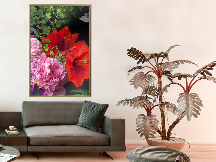 Wall Poster Floral Symphony - colorful composition with flowers on a uniform background 118335 additionalImage 7