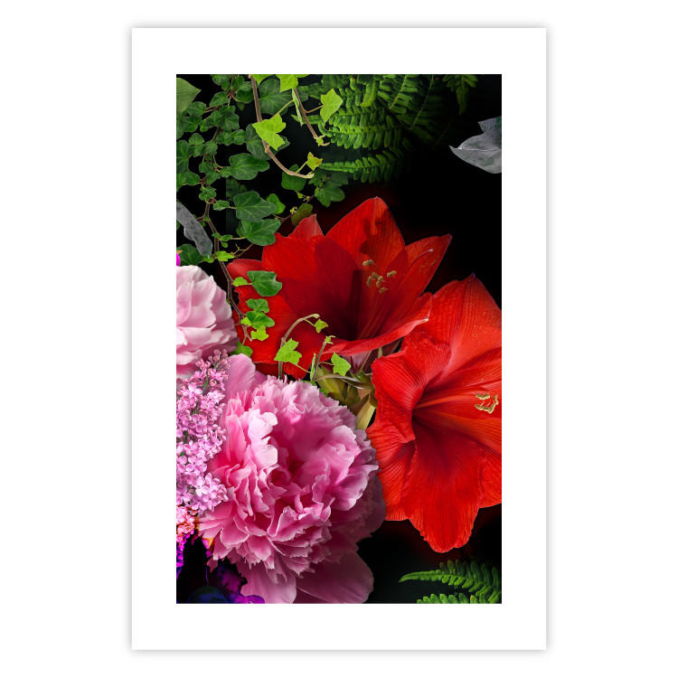 Wall Poster Floral Symphony - colorful composition with flowers on a uniform background 118335 additionalImage 25