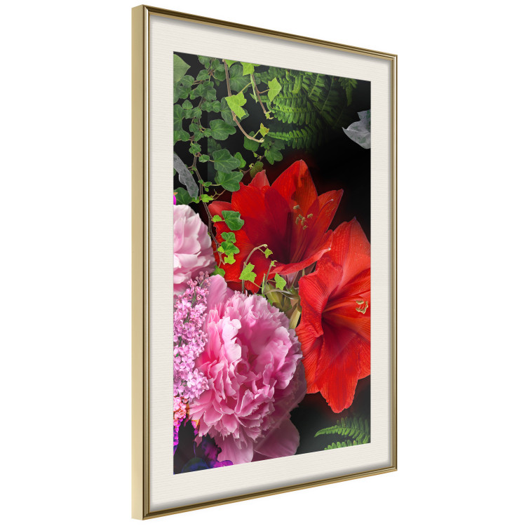 Wall Poster Floral Symphony - colorful composition with flowers on a uniform background 118335 additionalImage 2