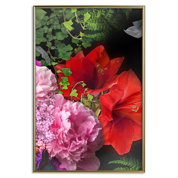 Wall Poster Floral Symphony - colorful composition with flowers on a uniform background 118335 additionalImage 16