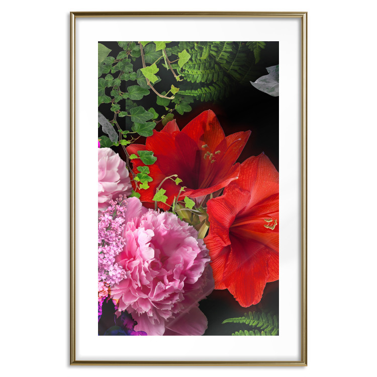 Wall Poster Floral Symphony - colorful composition with flowers on a uniform background 118335 additionalImage 14
