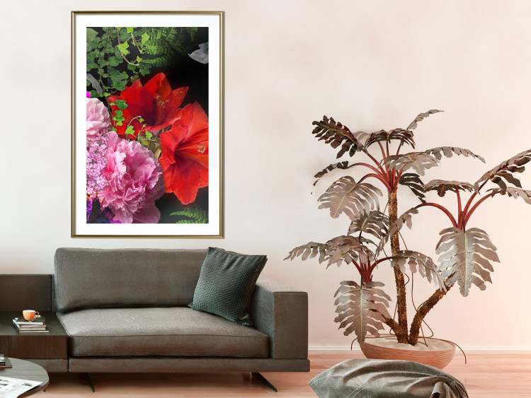 Wall Poster Floral Symphony - colorful composition with flowers on a uniform background 118335 additionalImage 15