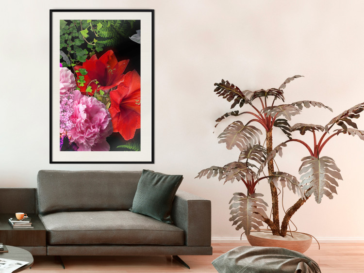 Wall Poster Floral Symphony - colorful composition with flowers on a uniform background 118335 additionalImage 22