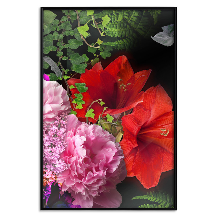 Wall Poster Floral Symphony - colorful composition with flowers on a uniform background 118335 additionalImage 24