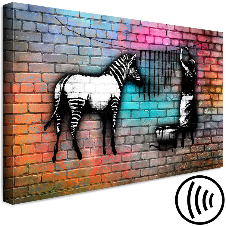 Canvas Washing Zebra - Colourful Brick (1 Part) Wide 118535 additionalImage 6