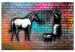 Canvas Washing Zebra - Colourful Brick (1 Part) Wide 118535