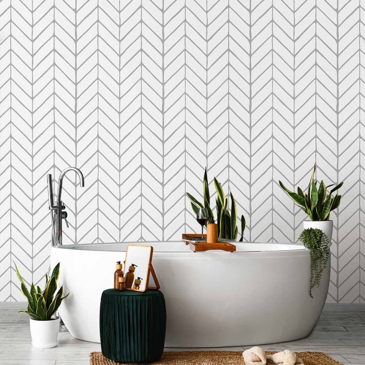 Modern Wallpaper Big Harmony of Patterns (Grey) 122635 additionalImage 10